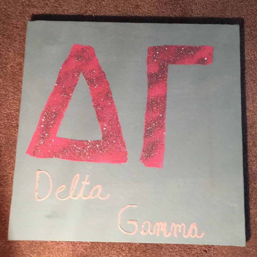 Delta Gamma letter canvas